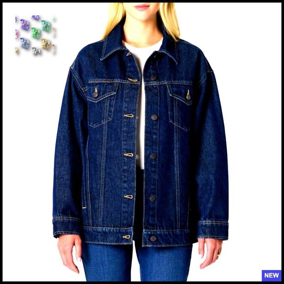 Jackets & Blazers - Oversized Trucker Jacket Heavyweight Denim Rigid Fit Y2K Chic Layering